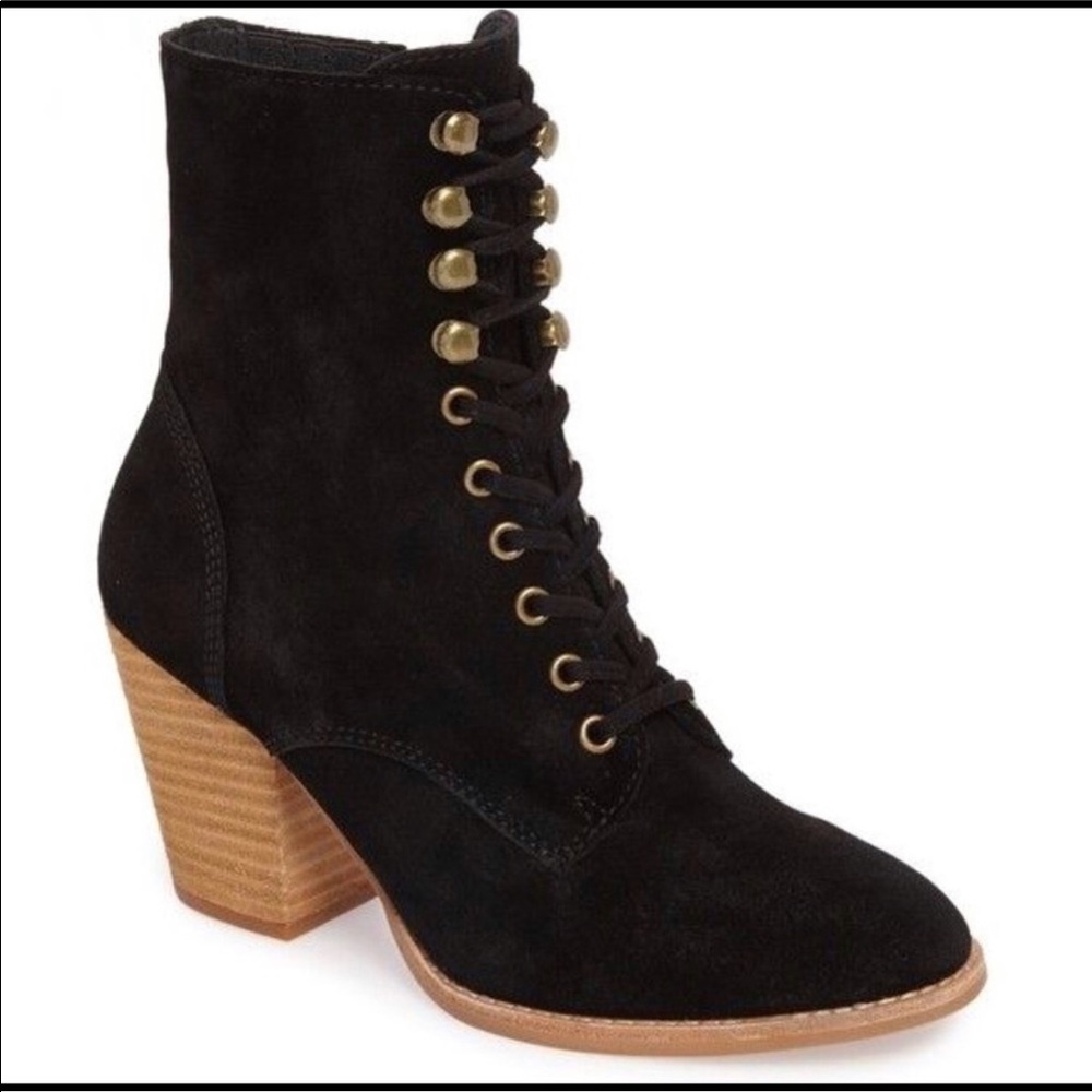 Jeffery Campbell Elman Black Suede Bootie 6.5